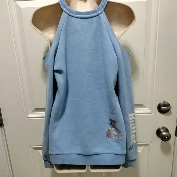 Butter Super soft XL  long-sleeved  off the shoulder  shirt - Picture 3 of 8